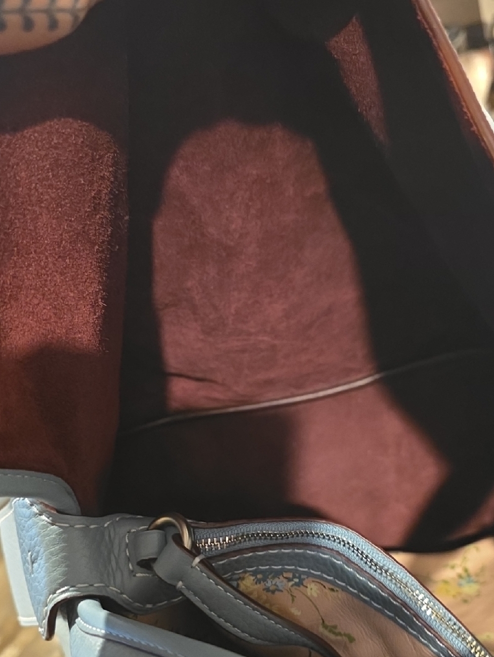 1941 Coach Bandit 39 Hobo Pale Blue Leather - Picture 10 of 14